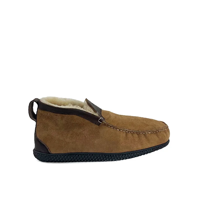 Slippers with full nap width -In Stock Men’s Quad ESQ Slipper: Chestnut