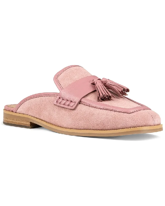 Slippers with trim nap lines -Donald Pliner Bryant Suede Mule