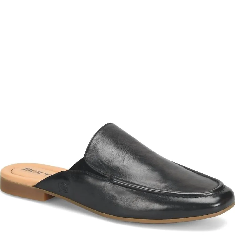 Slippers with solid nap soles -Women Lamara Mule In Black