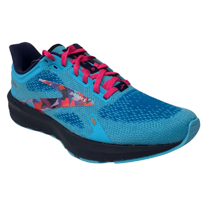 Running shoe with wispy run foam -Brooks Launch 9 Blue/Eclipse/Pink Running Shoe (Women's)