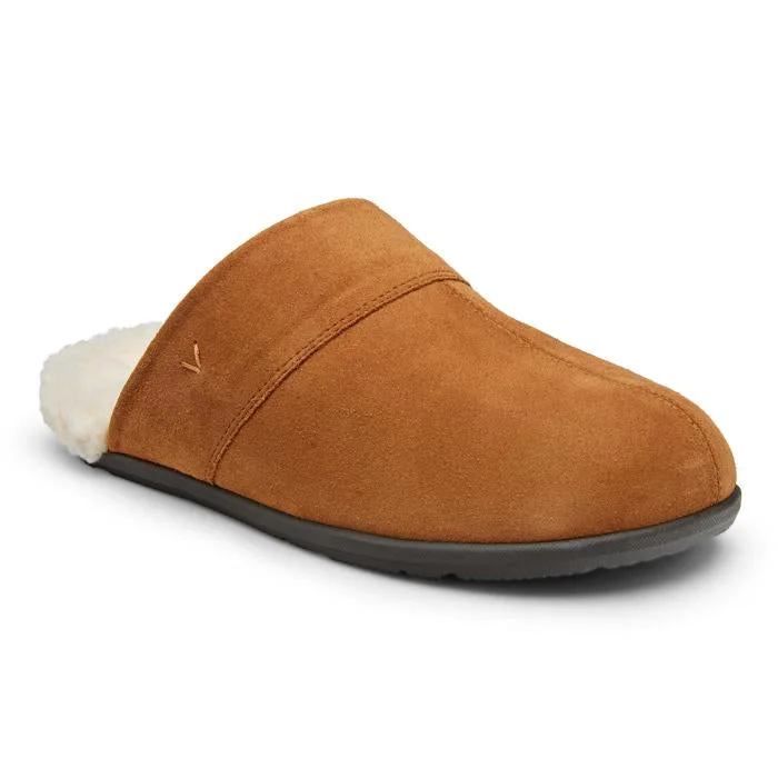 Slippers with pop for home calm -Mens Vionic Alfons Mule Slipper Toffee