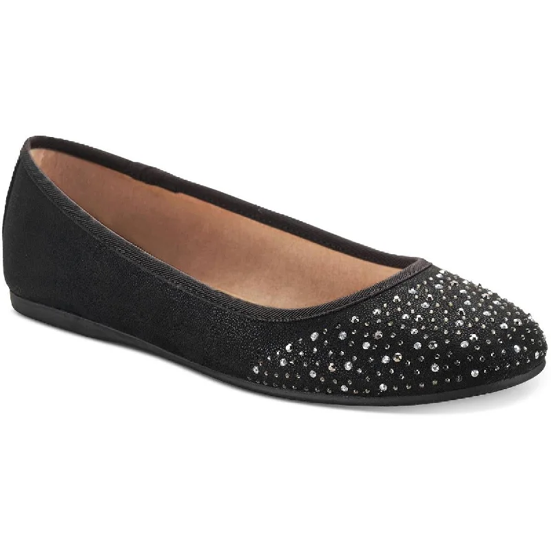 Flats for relaxed summer vibes -Style & Co. Womens Angelynn Metallic Embellished Ballet Flats