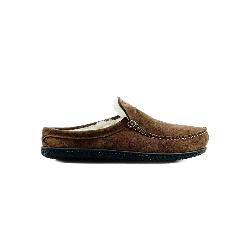 Slippers with heritage nap vibe -Men’s Scruff ESQ Slipper: Chocolate Brown