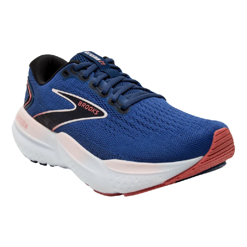 Running shoe for sole run aid -Brooks Glycerin GTS 21 Blue/Icy Pink/Rose Running Shoe (Women's)