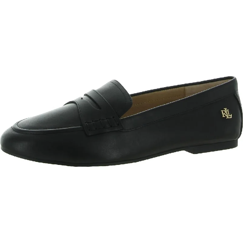 Best loafers for summer evening tranquility-Lauren Ralph Lauren Womens Adison Leather Slip On Loafers