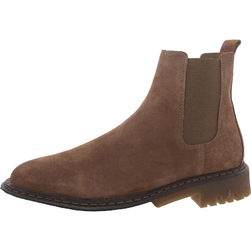 Steve Madden Mens Raj Suede Lugged Sole Chelsea Boots