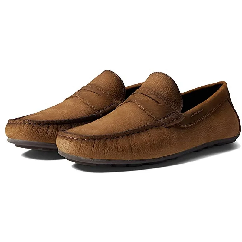 Trendy loafers for modern dusk allure-MJNY by Marc Joseph Mens Nedbraska Leather Flat Loafers