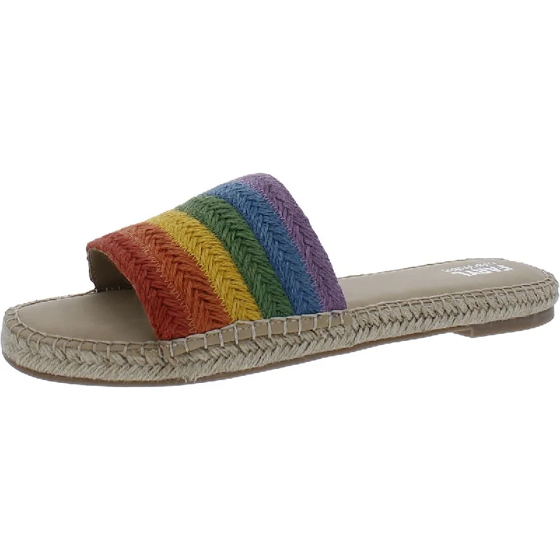 Sandals with fresh designs -Faryl Robin Womens Monty Rainbow Slip-On Slide Sandals