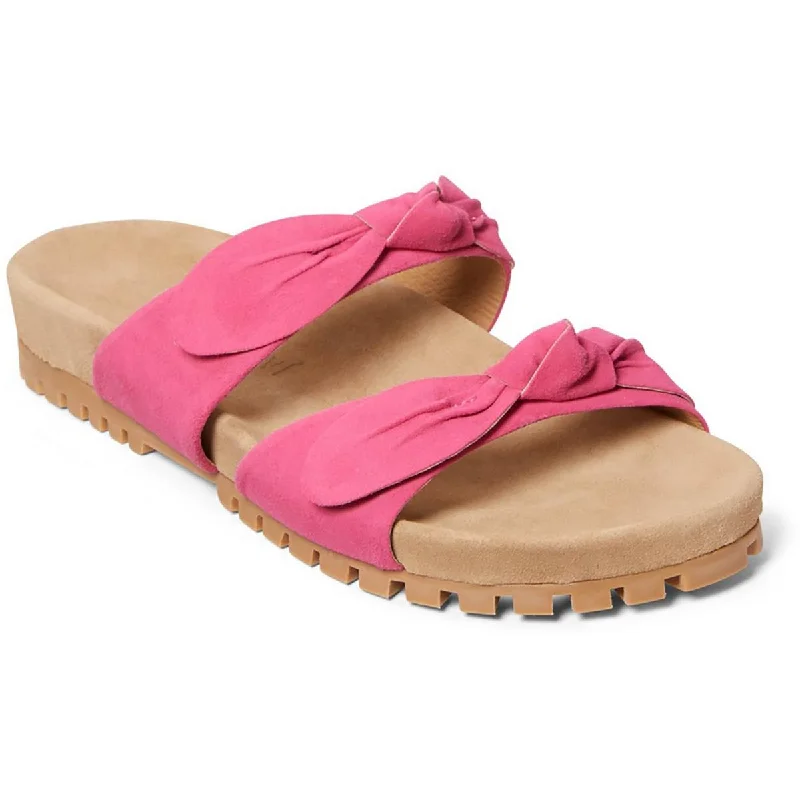 Sandals with thick soles -Jack Rogers Womens Rose Double Knot Comfort Sandal Leather Footbed Slide Sandals