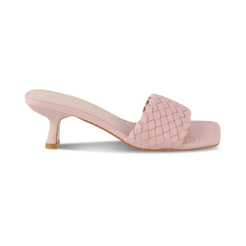 Sandals with durable linings -The Toscana Pink Women's Dress Heel Sandals Tresmode