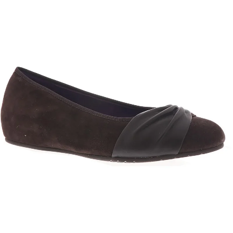 Flats with solid sole layers -VANELi Womens Piper Suede Slip On Ballet Flats