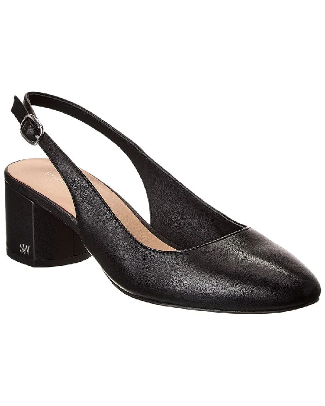 Stuart Weitzman Bridgt 50 Leather Slingback Pump