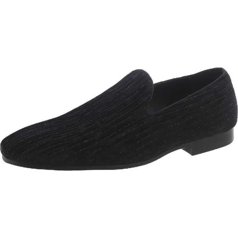 Best loafers for summer night calm-Steve Madden Mens Channce Velvet Plain Loafers