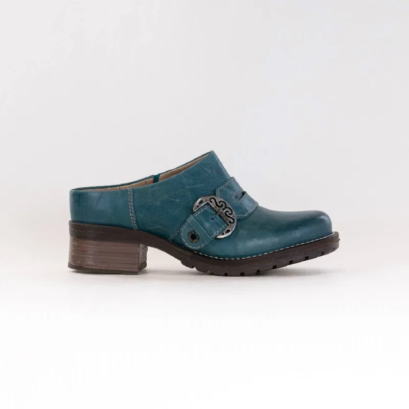 Slippers with earthy nap repose -Women's Karina Clog Shoes In Teal