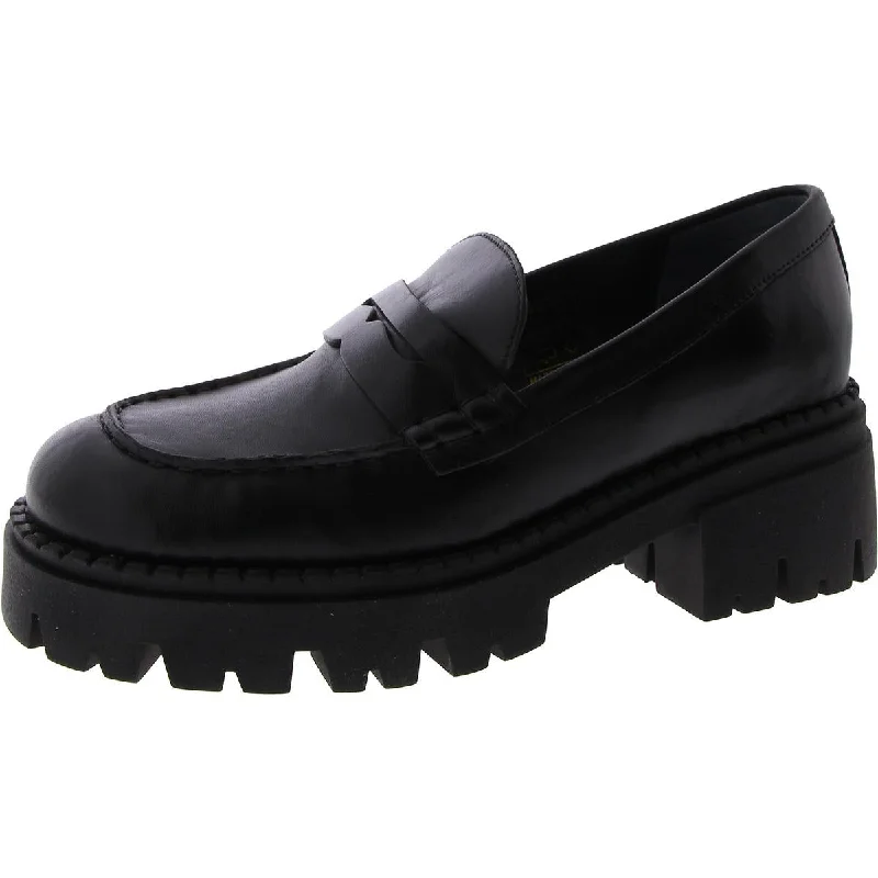 Breathable loafers for airy dusk serenity-Free People Womens Lyra Leather Platform Loafers