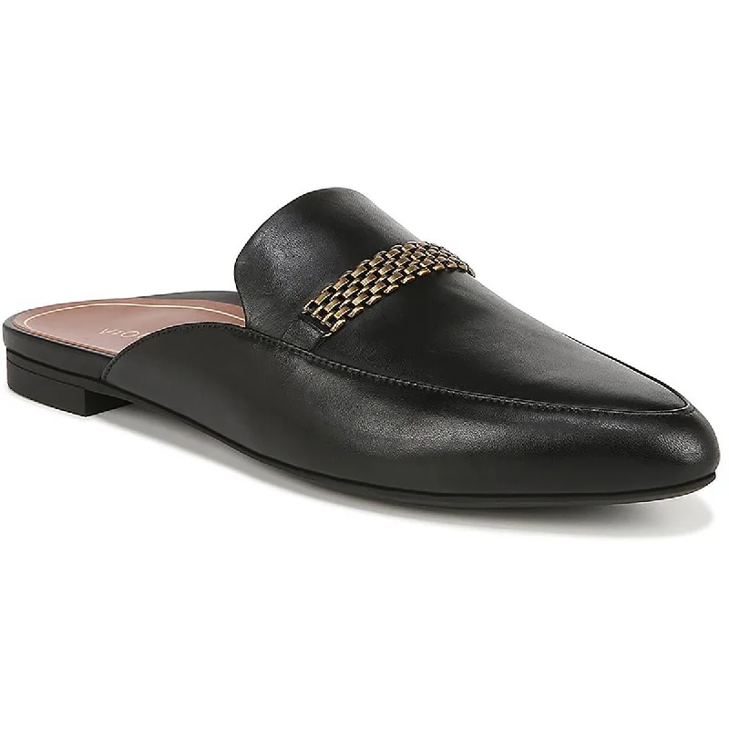 Flats from artisanal eco-brands -Vionic Womens Starling Leather Almond Toe Mules