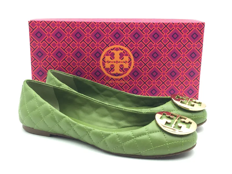 Flats for outdoor dusk strolls -Shoes Flats By Tory Burch In Green, Size: 9