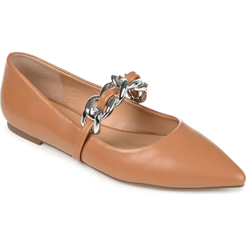 Comfortable loafers for warm evening repose-Journee Collection Womens Metinaa Faux Leather Embellished Loafers