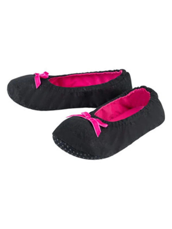 Slippers for home nap skips -Women's Textured Slippers,Black