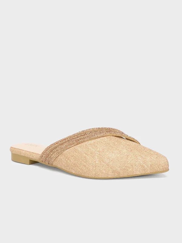 Slippers for porch nap hush -Women "MACARIA" Pointed Slide-in Slippers