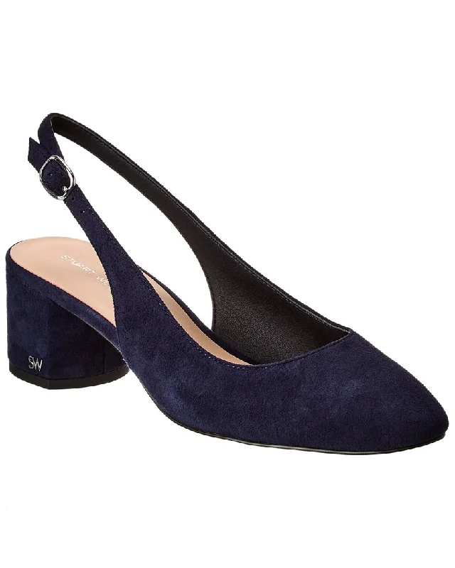 Stuart Weitzman Bridgt 50 Suede Slingback Pump