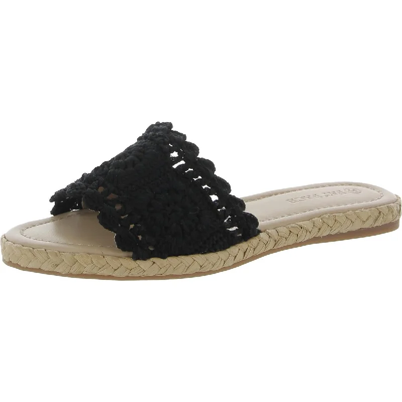 Sandals with comfy padding -FatFace Womens Cate Crochet Slip On Slide Sandals