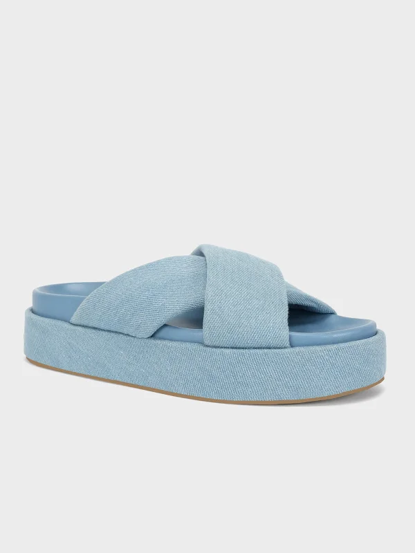 Slippers for yard nap jaunts -Women's "FENELLA" Casual Crossover Slippers