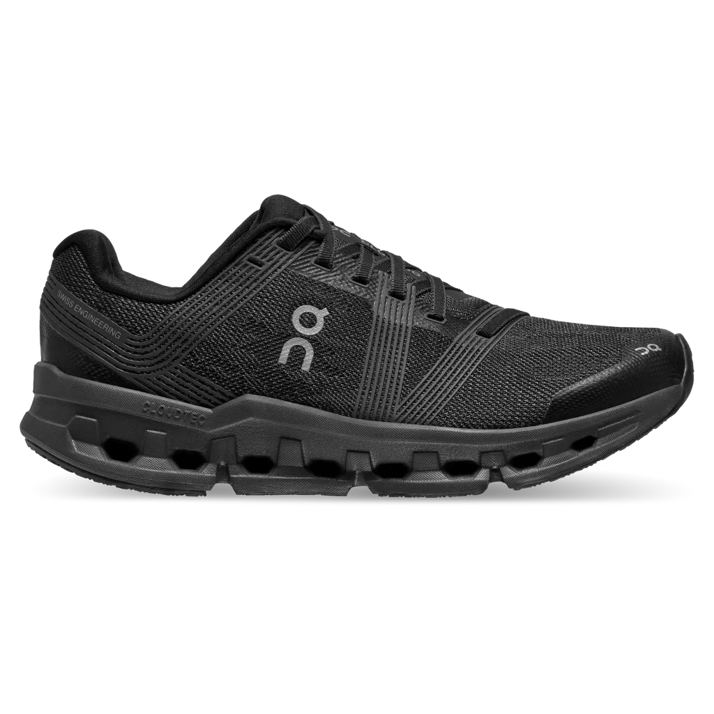 Running shoe with grind-proof soles -On Running Men's Cloudgo Black / Eclipse Wide