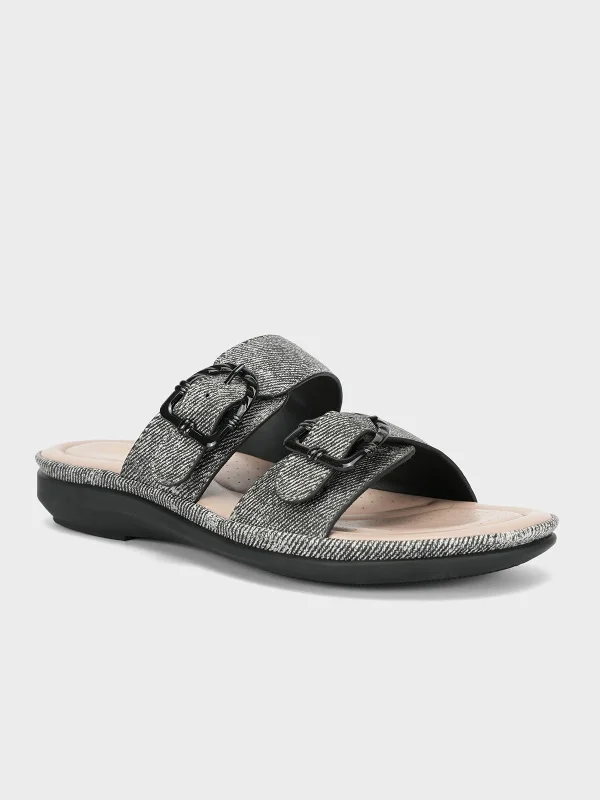 Slippers with breezy calico blend -Women's "RESIDE" Casual Comfy Slippers