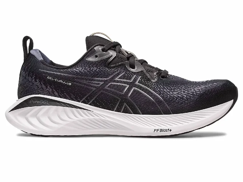 Running shoe with track run calm -Men's Gel-Cumulus 25 Running Shoes - Medium Width In Black/carrier Grey