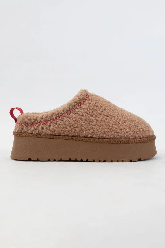 Slippers with soak-safe nap soles -Platform Sherpa Slipper