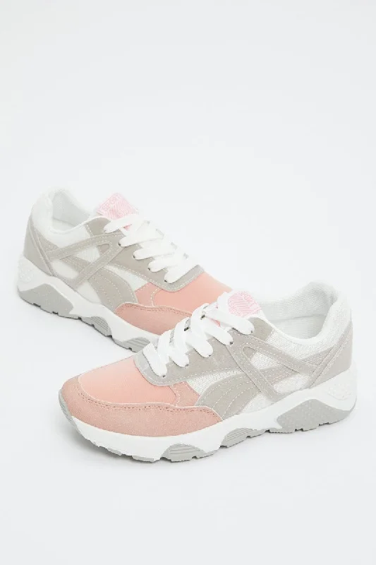 Pink Colourblock Sneakers