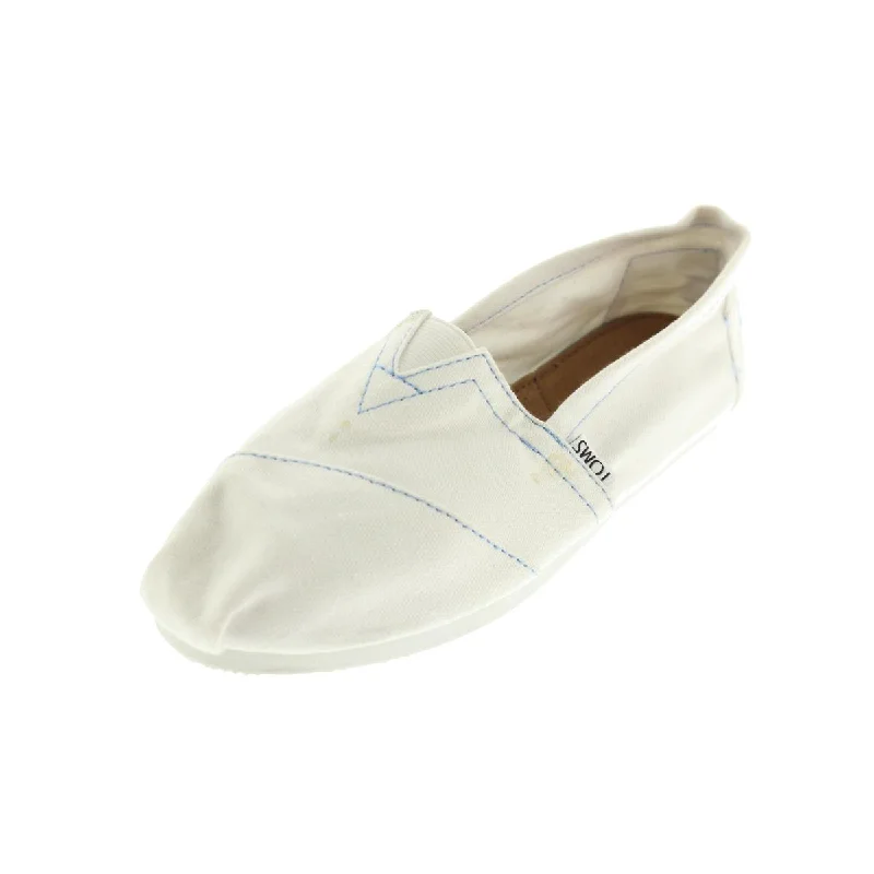 Flats with gentle heel padding -Tom's Alpargata Women's Classic Canvas Lightweight Flat Shoe