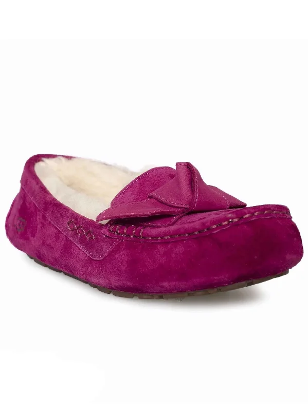 Slippers for night nap repose -Women's Textured Mocassin Slippers,Pink