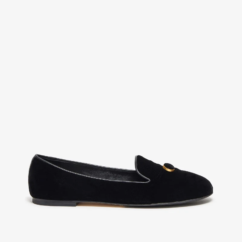 Slippers for cold nap nights -Larinia | Women's velvet - fabric slipper