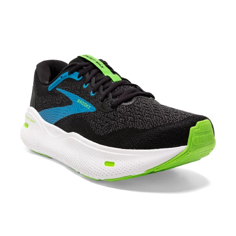 Running shoe with wild run weave -Men's Ghost Max Running Shoes In Black