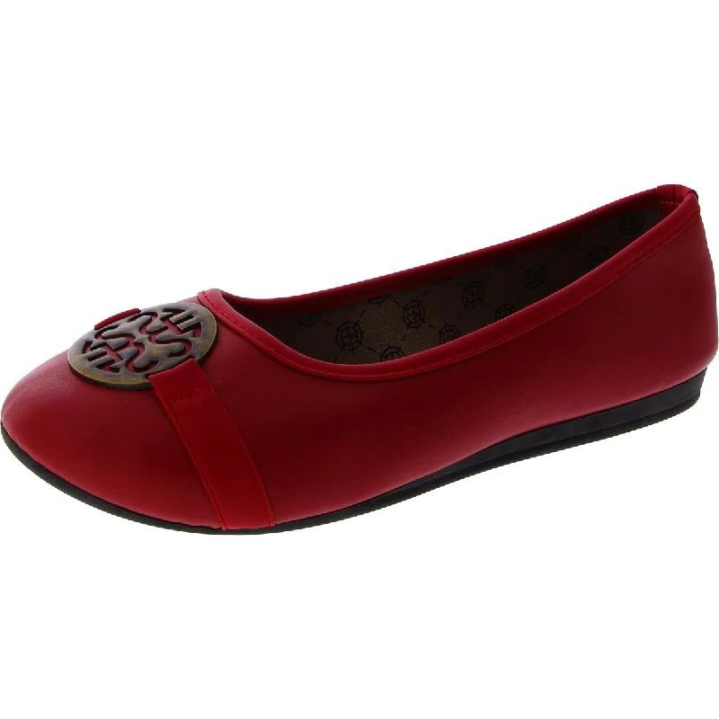 Slip-on loafers for quick evening poise-Harborsides Womens Anabel Faux Leather Slip-On Loafers