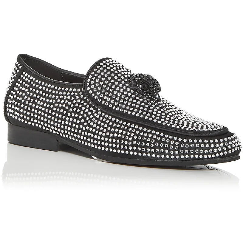 Stylish loafers for urban night refinement-Kurt Geiger London Womens Holly Eagle Rhinestone Slip On Loafers