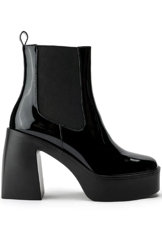 CHERRY-BLACK PLATFORM BOOTIE