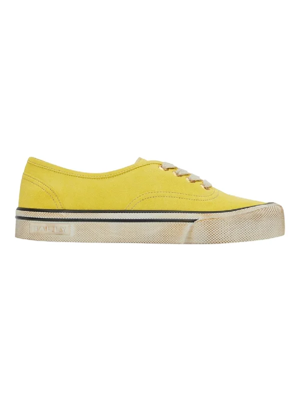 Bally Lyder 6304348 Men's Yellow Suede Leather Sneakers