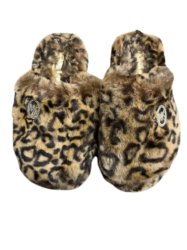 Slippers with chic nap luxe -Slippers By Michael Kors In Animal Print