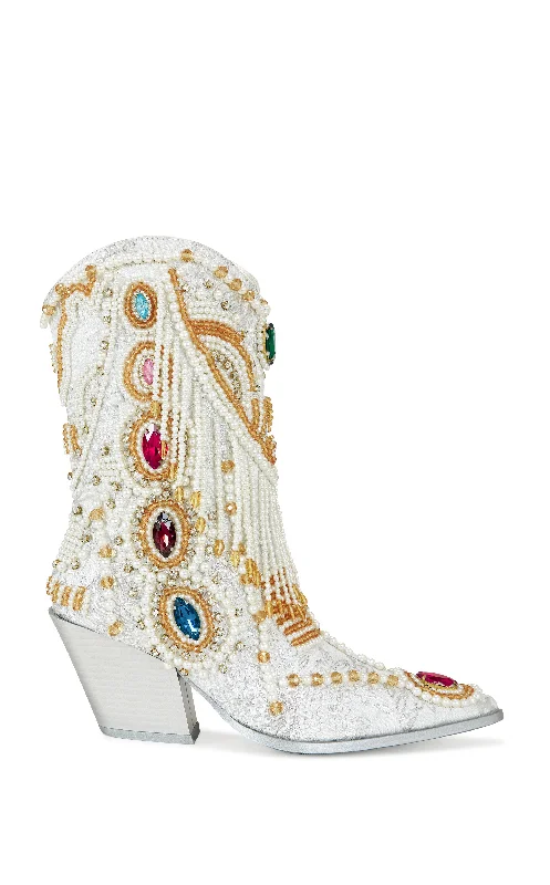 ASTOUNDING-WHITE WESTERN BOOTIE