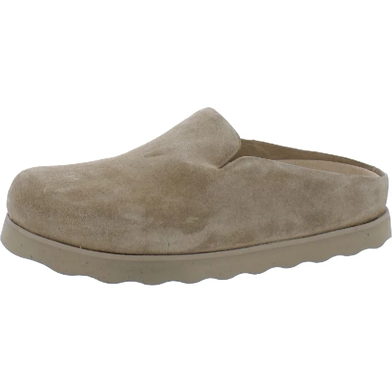 Flats with chic heel patterns -Vince Womens Carmel Clog Faux Suede Slip-On Mules