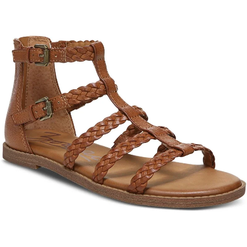 Sandals for summer fans -Zodiac Womens Camelia Braided Faux Leather Gladiator Sandals