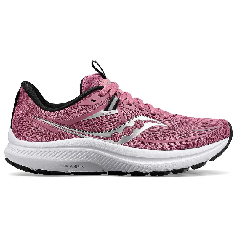 Running shoe for rainy trail laps -Saucony Omni 21 Haze/Black Running Shoe (Women's)