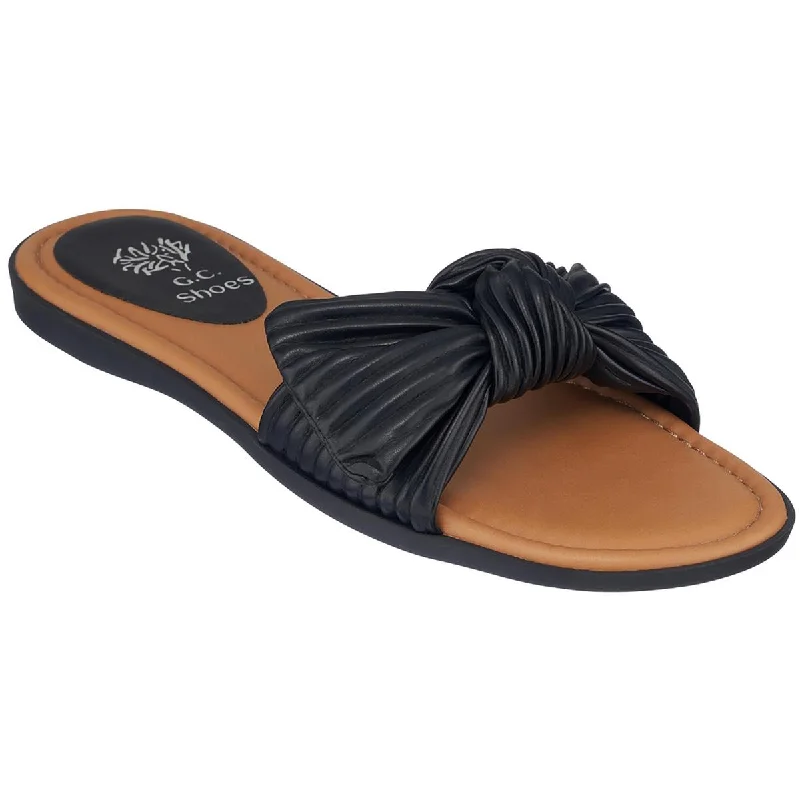 Sandals for morning walks -GC Shoes Womens Dani Slip-On Knot Slide Sandals