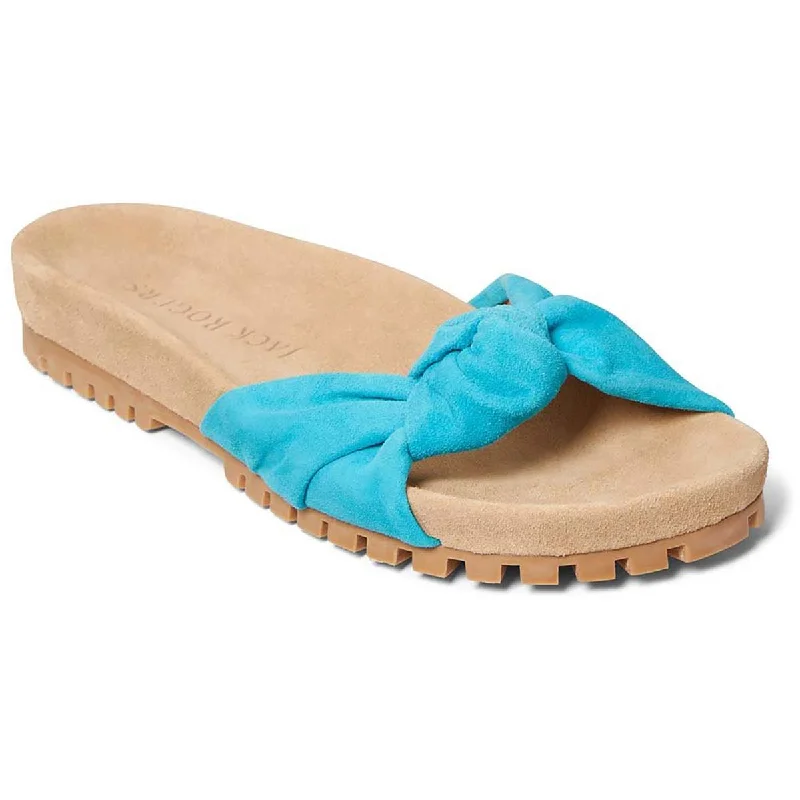 Sandals for weekend strolls -Jack Rogers Womens Phoebe Knotted Comfort Suede Slip-On Slide Sandals