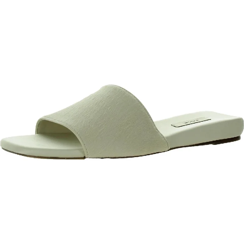 Flats with dense padded fabrics -Vince Womens Open Toe Slip On Mules