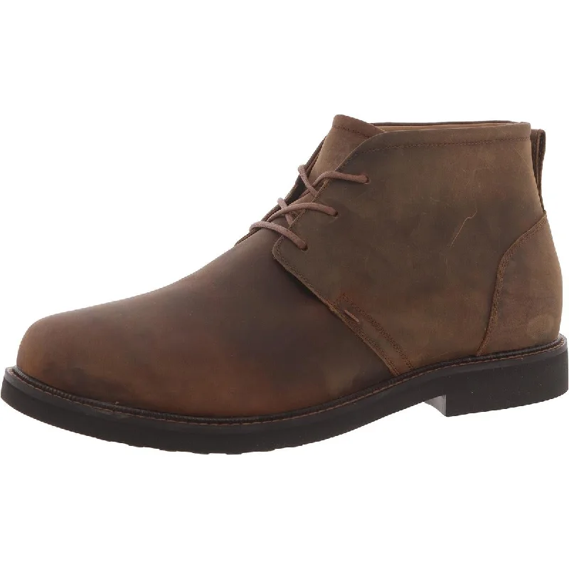 Apex Mens Chukka Leather Lace-Up Chukka Boots