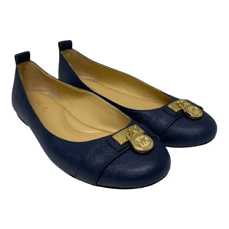 Flats for relaxed dusk outings -Shoes Flats By Michael By Michael Kors In Navy, Size:7.5